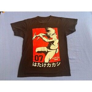 Vintage 2002 Naruto Graphic T-shirt Men's Size M Black and Red